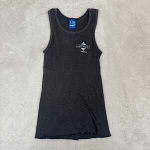 Vintage‎ 80s Ocean Pacific Tank Top Womens L Black Preowned Breathable Ribbed